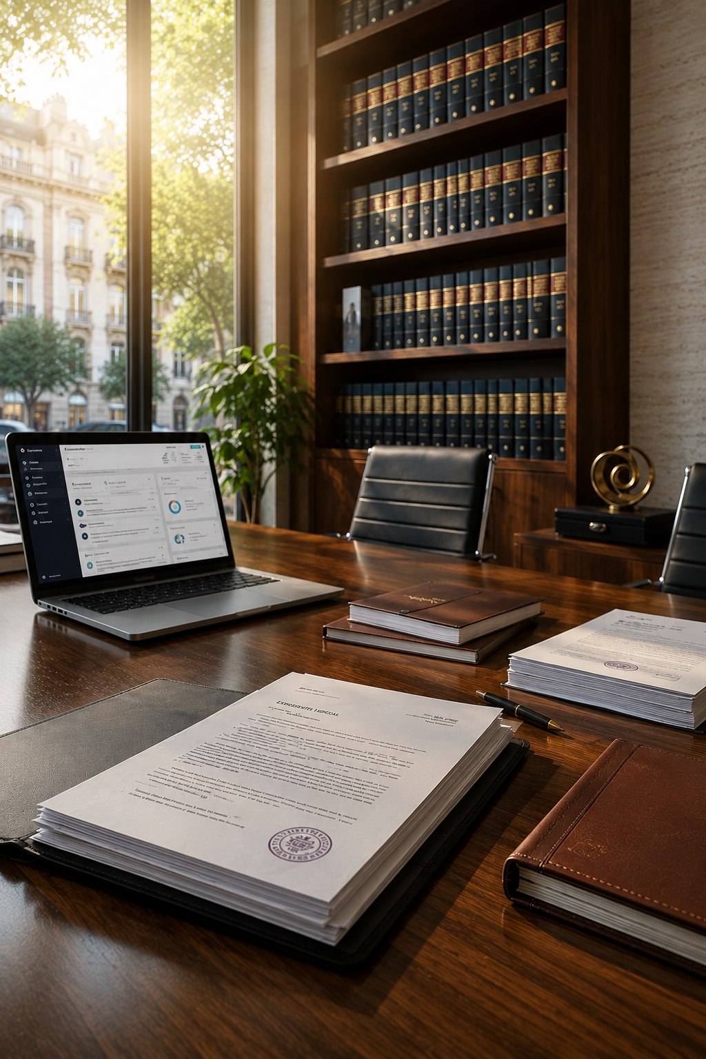 Estudio jurídico moderno con sala de reuniones profesional en Buenos Aires